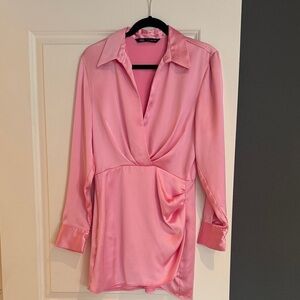 Zara Blush Satin Top